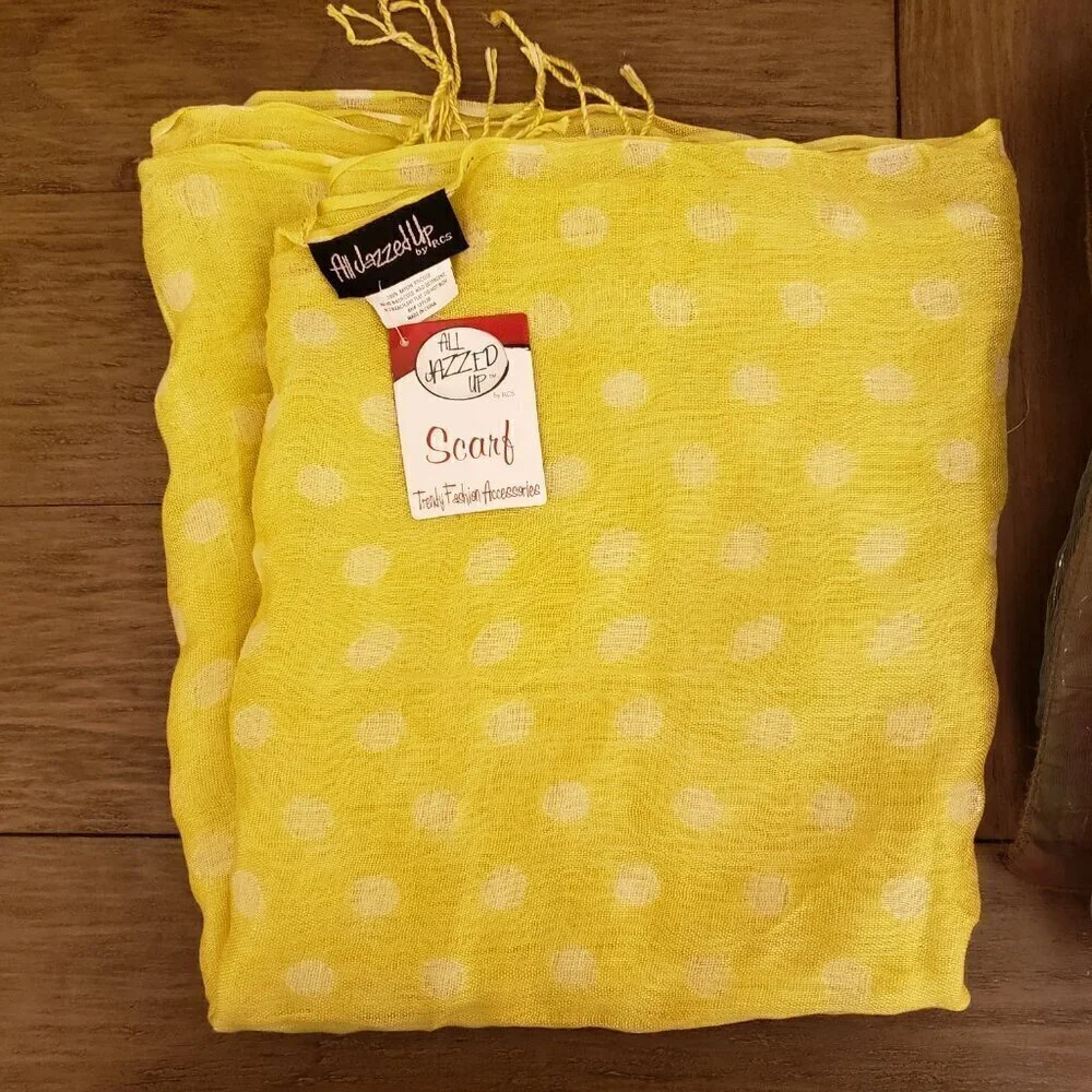 All Jazzed Up Polka Dot Lime Scarf, 24